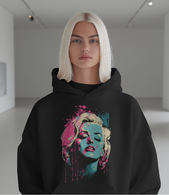Marilyn Pop Art Dripping Hoodie Graphic Hooded Sweatshirt