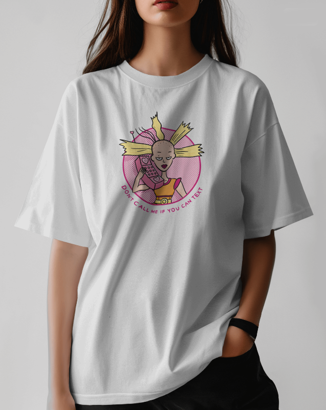 Cynthia Rugrats "Don't Call Me If You Can Text" Womens Tee
