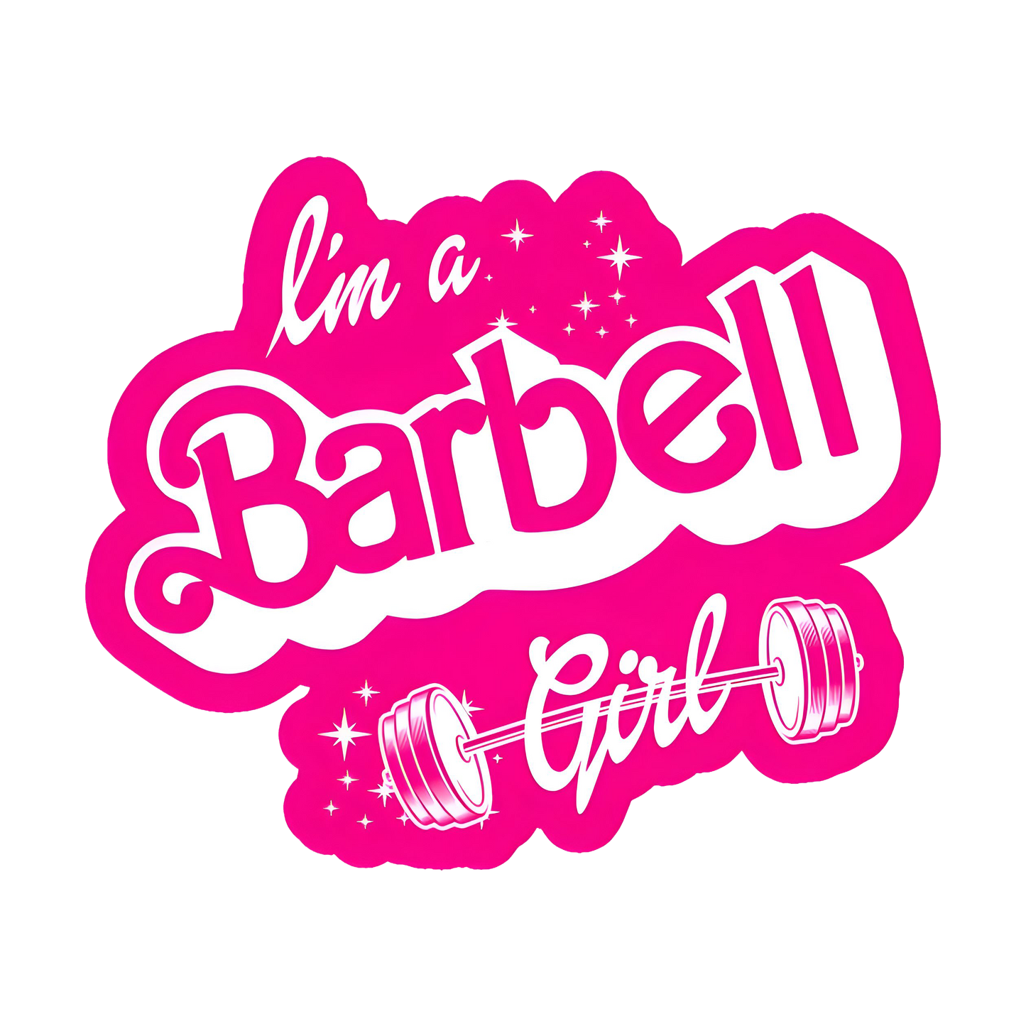 "Im a Barbell Girl" Barbie Parody Racer Back Womens Tank Top