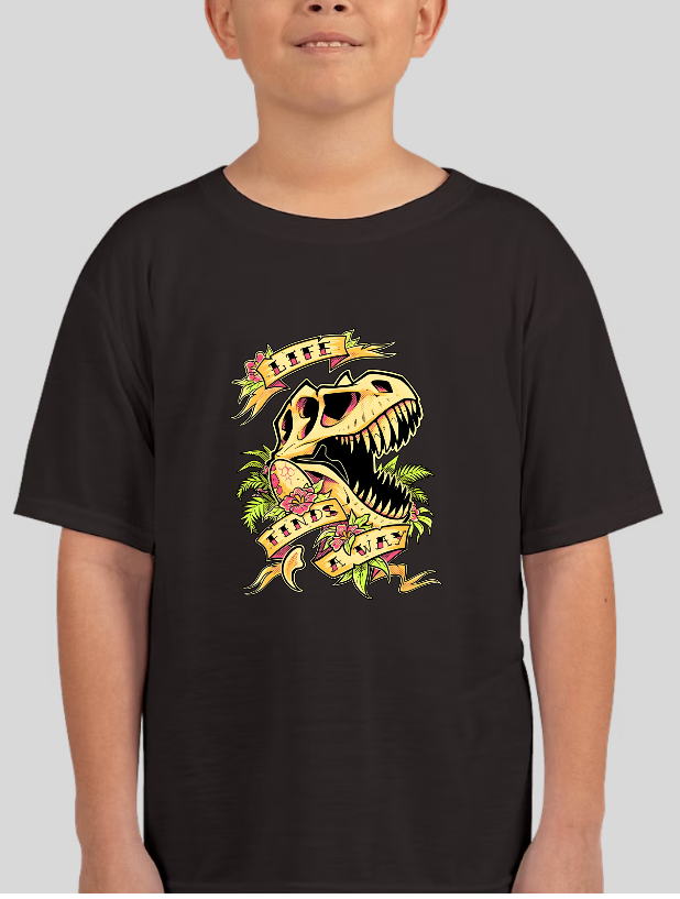 "Life Finds a Way" Dinosaur Boys Youth Tee