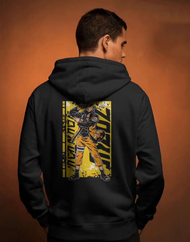 Naruto Battle Stance Hoodie Unisex Graphic Hooded Sweatshirt