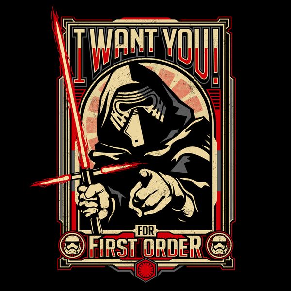 Kylo Ren "I Want YOU!" Star Wars Graphic Tee Unisex Shirt