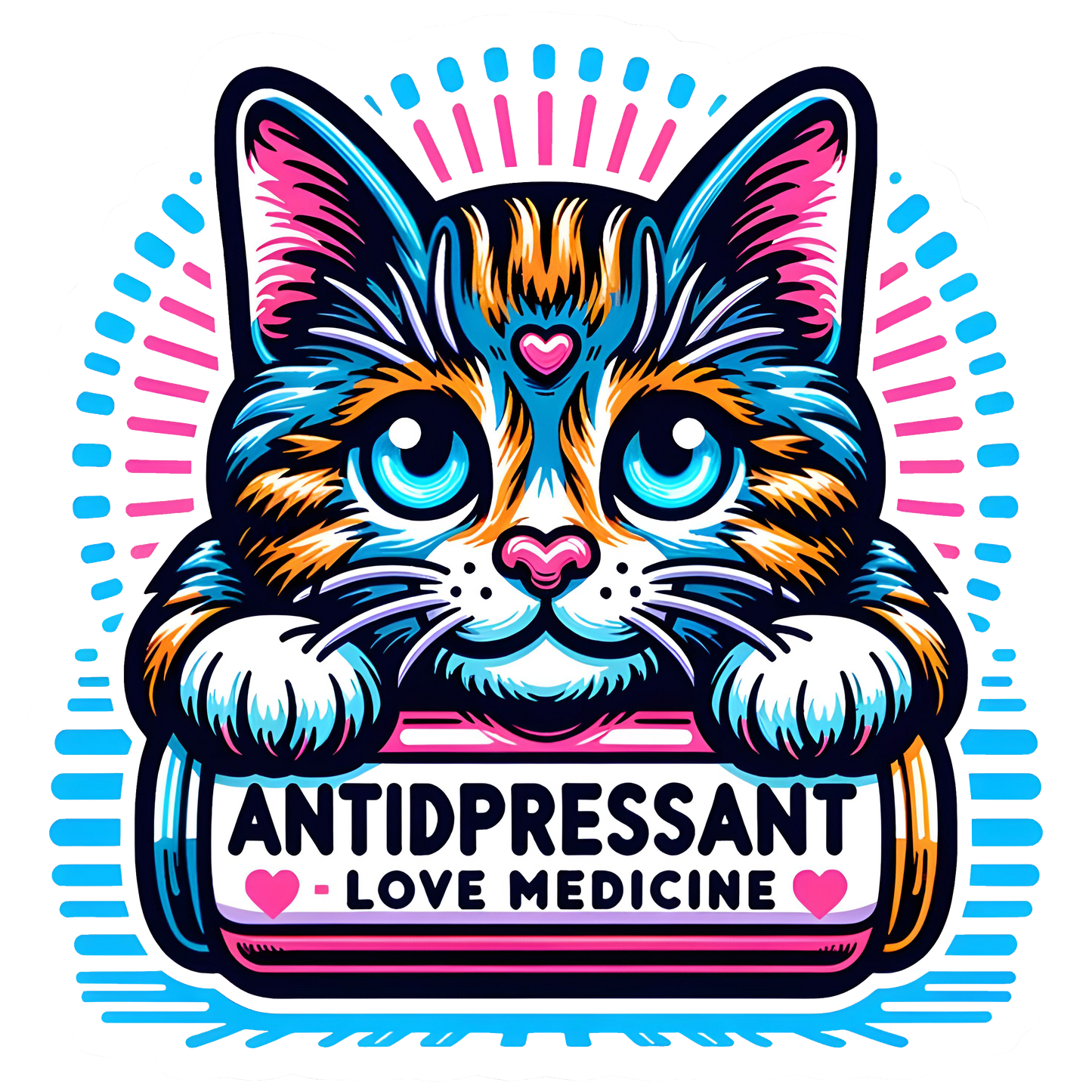 Cats Are Antidepressant Love Medicine Graphic tee Womens T Shirt