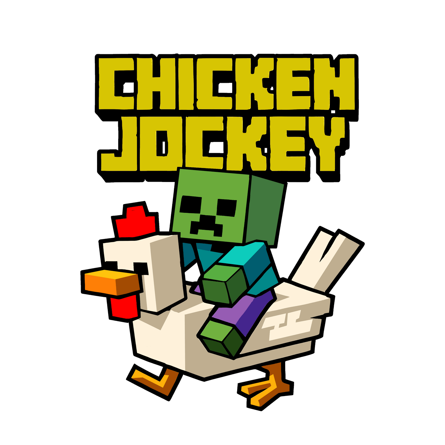 Chicken Jockey Minecraft Youth Unisex Graphic Tee