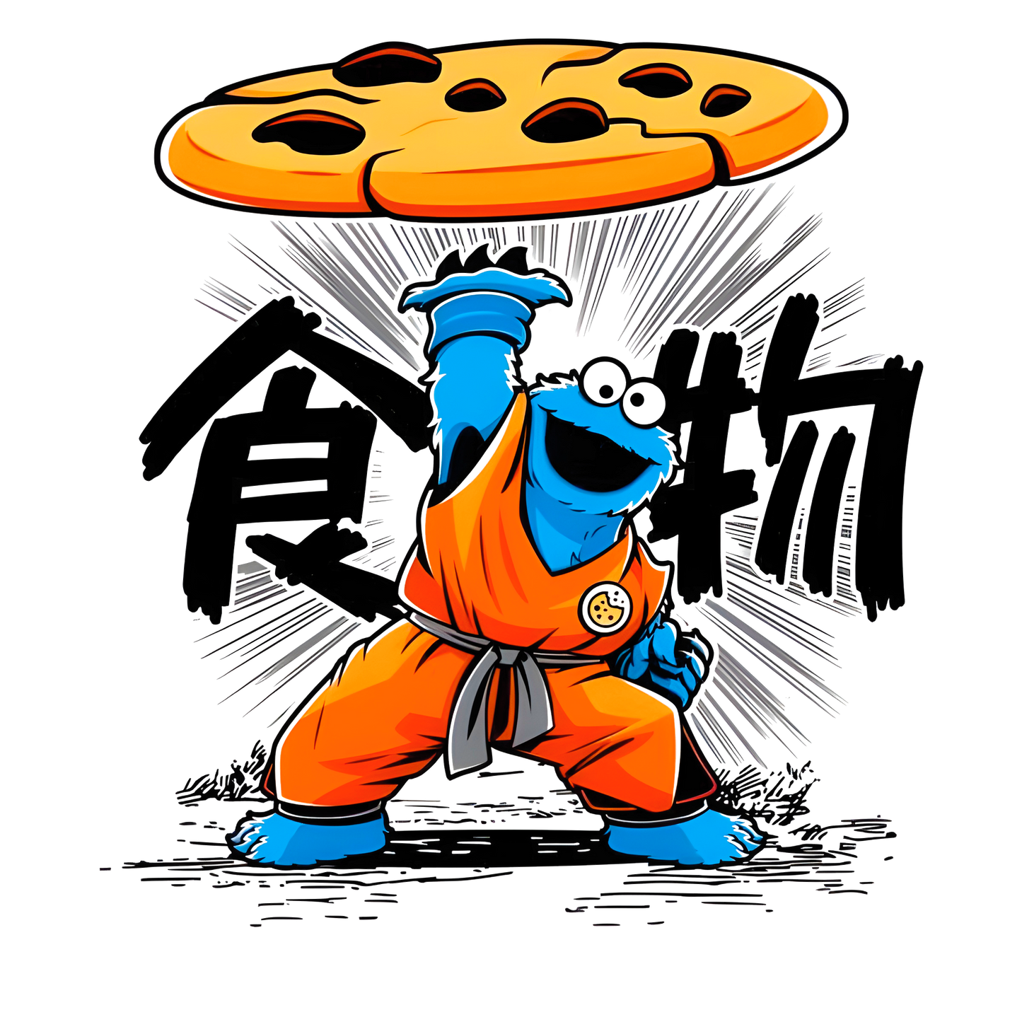 Cookie Spirit Bomb | Cookie Monster x Dragon Ball Mashup Tee