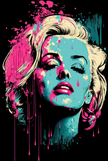 Marilyn Pop Art Dripping Hoodie Graphic Hooded Sweatshirt