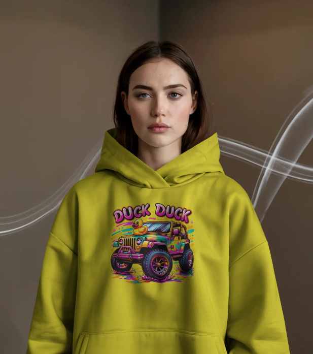 Duck Duck Jeep! Graphic Hoodie Womens Hooded Sweatshirt