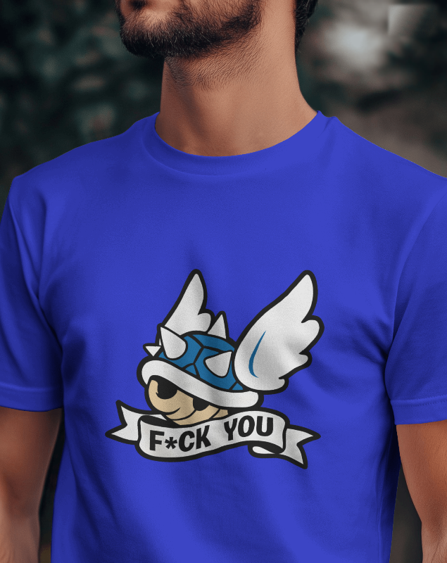 Blue Shell F*ck You! Mario Kart Graphic Tee Unisex