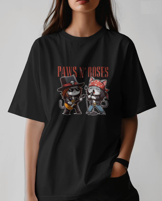 Paws N Roses Graphic Tee Unisex T shirt