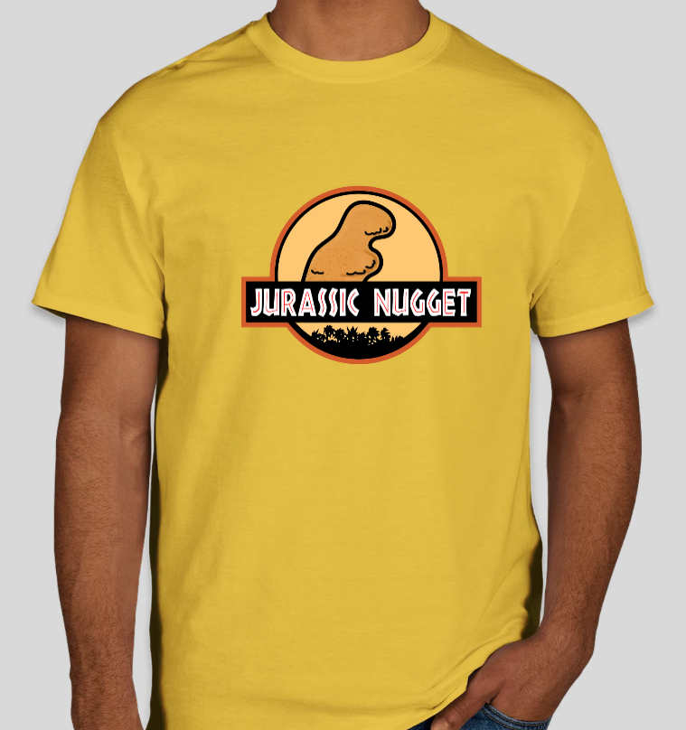 Jurassic Nugget Graphic Tee Unisex Jurassic Park Spoof