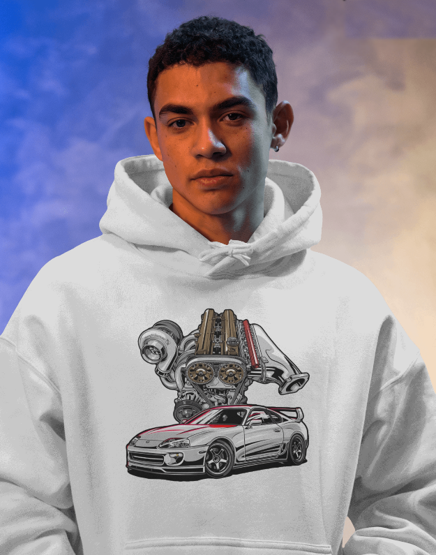 MK4 Supra 2JZ Graphic Hoodie Unisex Hooded Sweatshirt