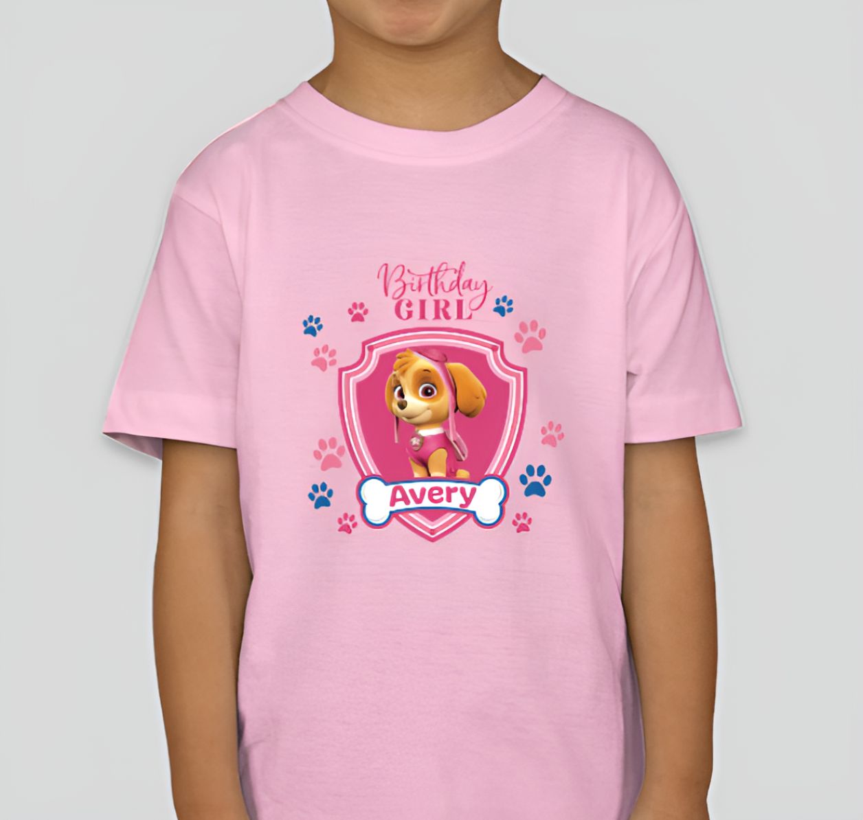 Paw Patrol Skye Toddler Personalized Name Birthday Girl Tee