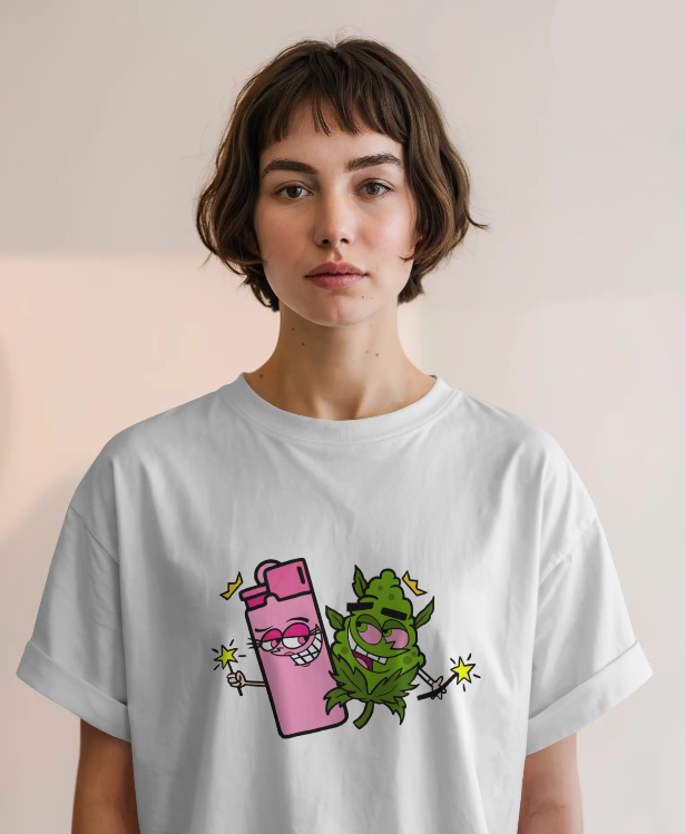 Cosmo and Wanda Marijuana Odd Parents Graphic Tee Unisex