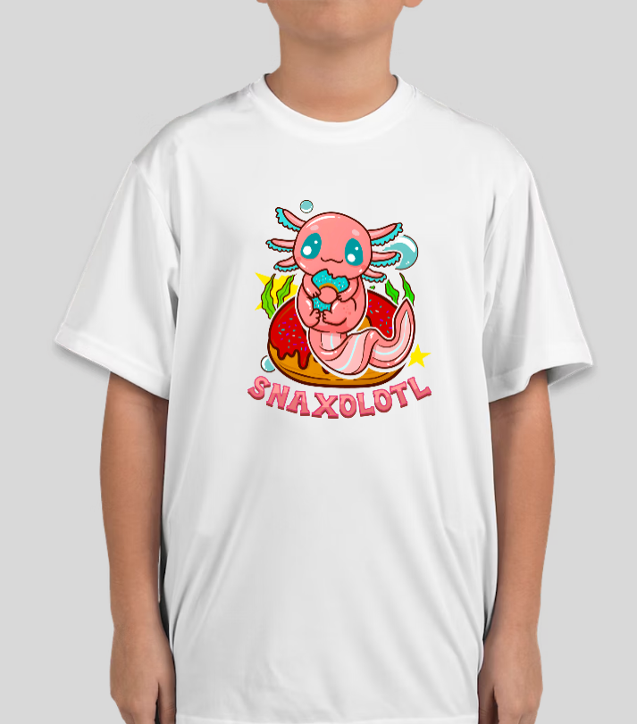 Snaxolotl - Axolotl Humor Graphic Tee Youth Girls T Shirt