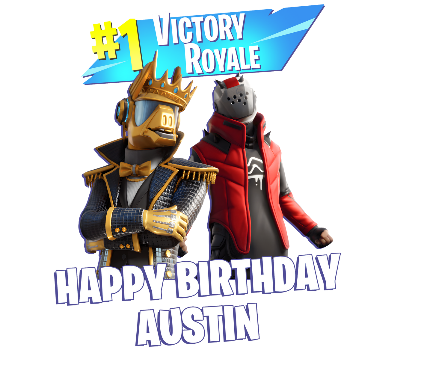 Fortnite Victory Royale Personalized Youth Birthday Tee