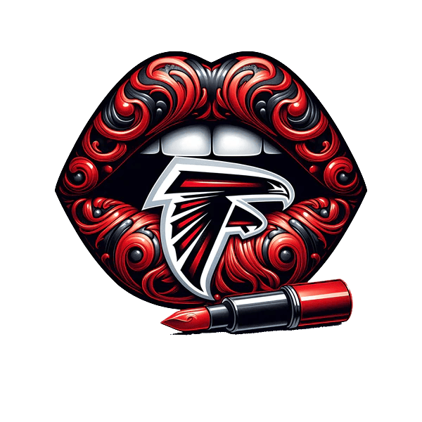 Atlanta Falcons Vintage Lips Womens NFL Tee