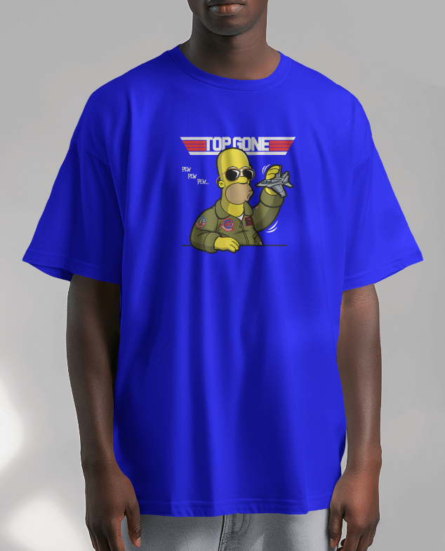 Homer Simpson Top Gun Parody Graphic Tee Unisex Shirt