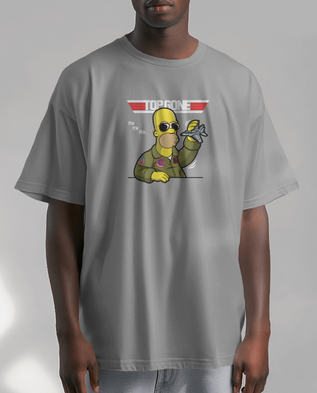 Homer Simpson Top Gun Parody Graphic Tee Unisex Shirt