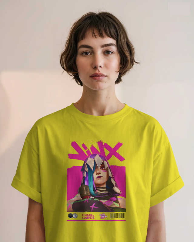 Jinx Arcane Chaos Graffiti Graphic Tee Unisex Shirt