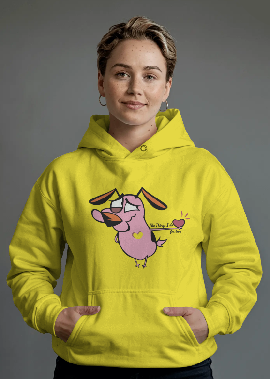Courage The Cowardly Dog Love Hoodie Womens Hoodie