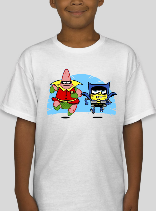 Spongebob Batman and Robin Graphic Tee Youth Shirt