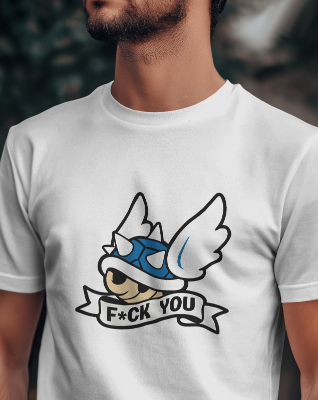 Blue Shell F*ck You! Mario Kart Graphic Tee Unisex