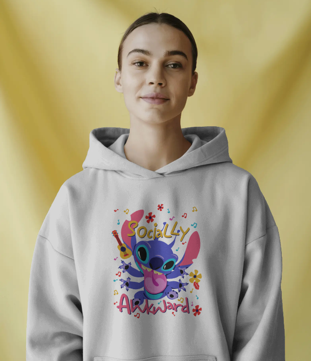 Stitch 626 Socially Awkward Graphic Hoodie