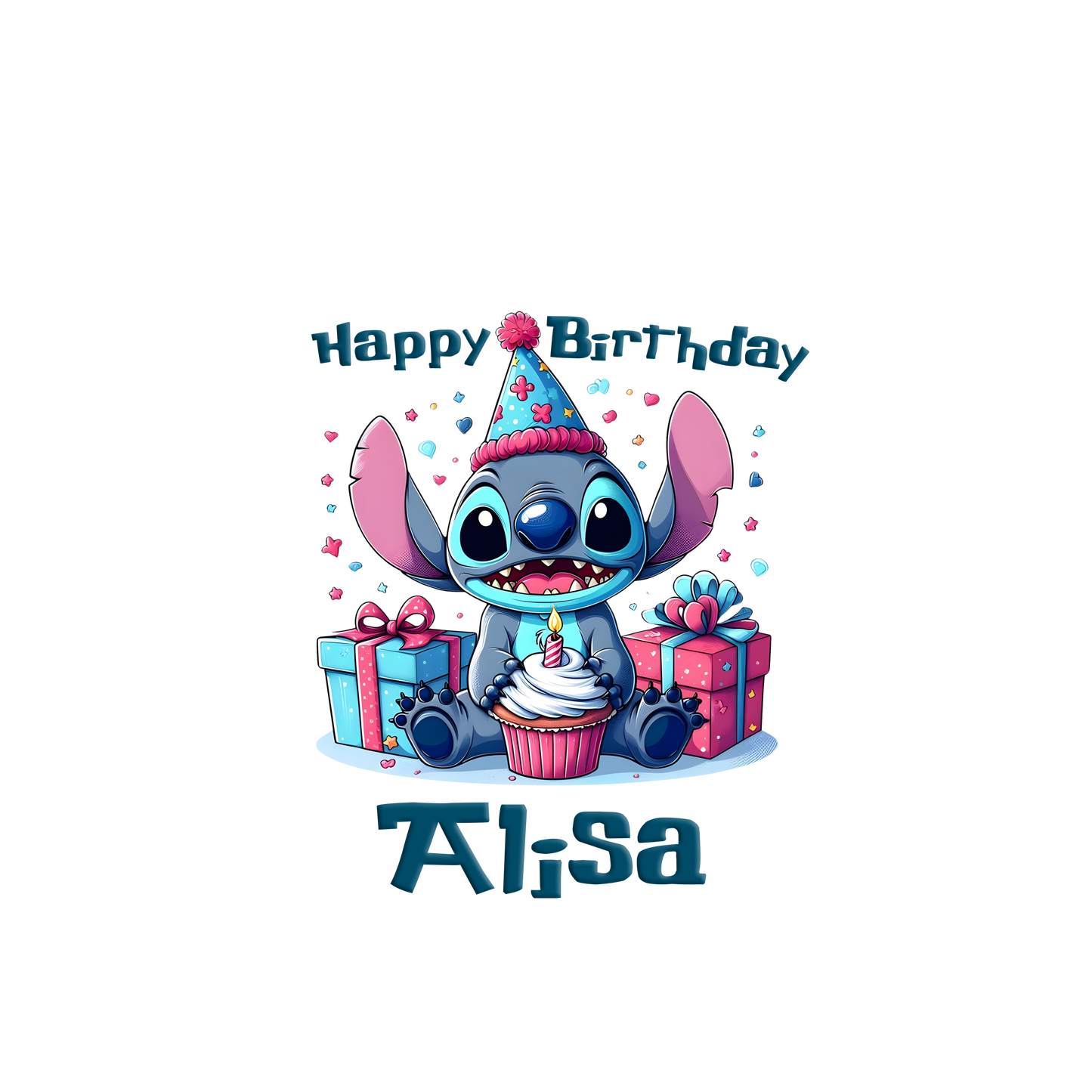 Stitch Toddler Personalized Happy Birthday Shirt Unisex Tee