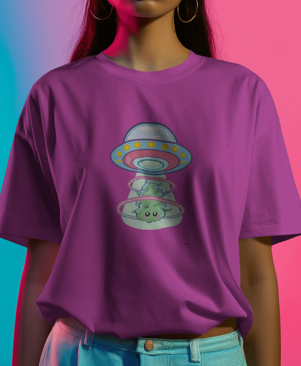 UFO Weed Abduction Graphic Tee Unisex Shirt
