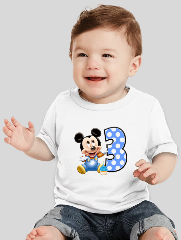 Baby Mickey Mouse Toddler Personalized Birthday Tee