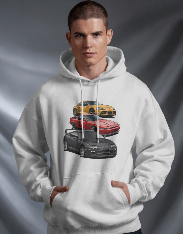 Toyota Supra Lineage Graphic Hoodie Unisex Hooded Sweatshirt