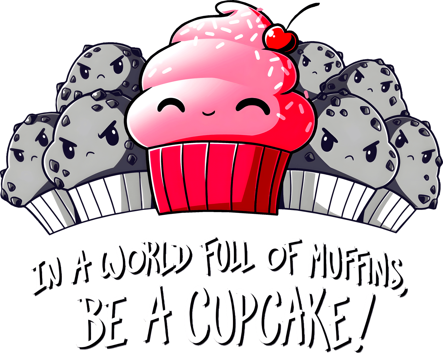 In a World Full Of Muffins Be a Cupcake! Graphic Hoodie Womens