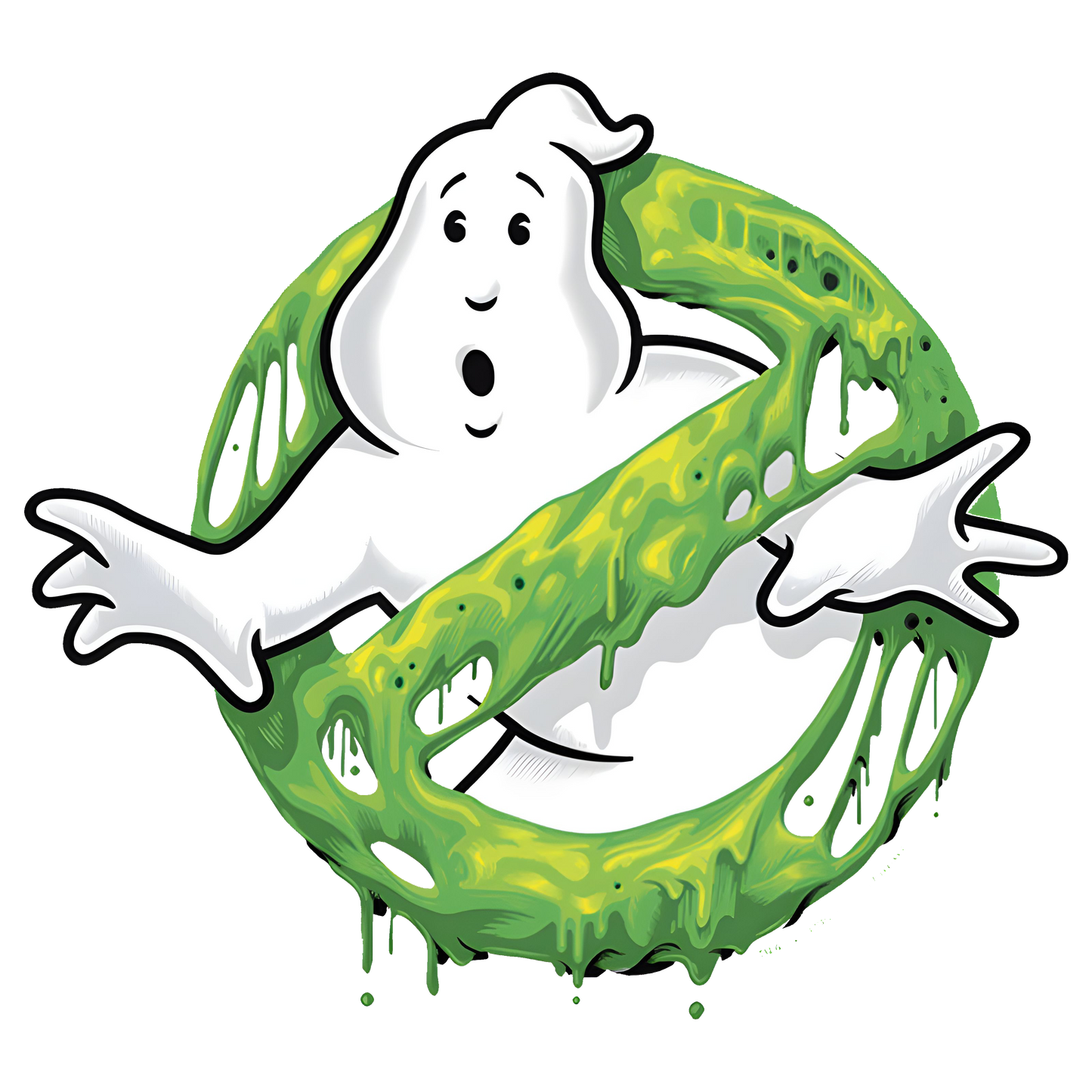 Ghostbusters Slimer Logo Graphic Tee Unisex Shirt