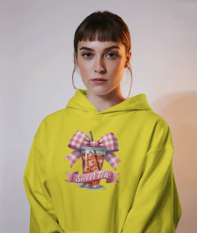 Southern Sweet Tee Bow Graphic Hoodie Womens Hoodie