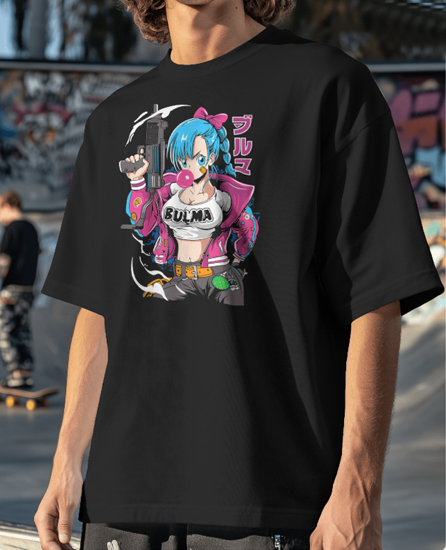 Dragon Ball Bulma Uzi Graphic Tee Unisex Shirt