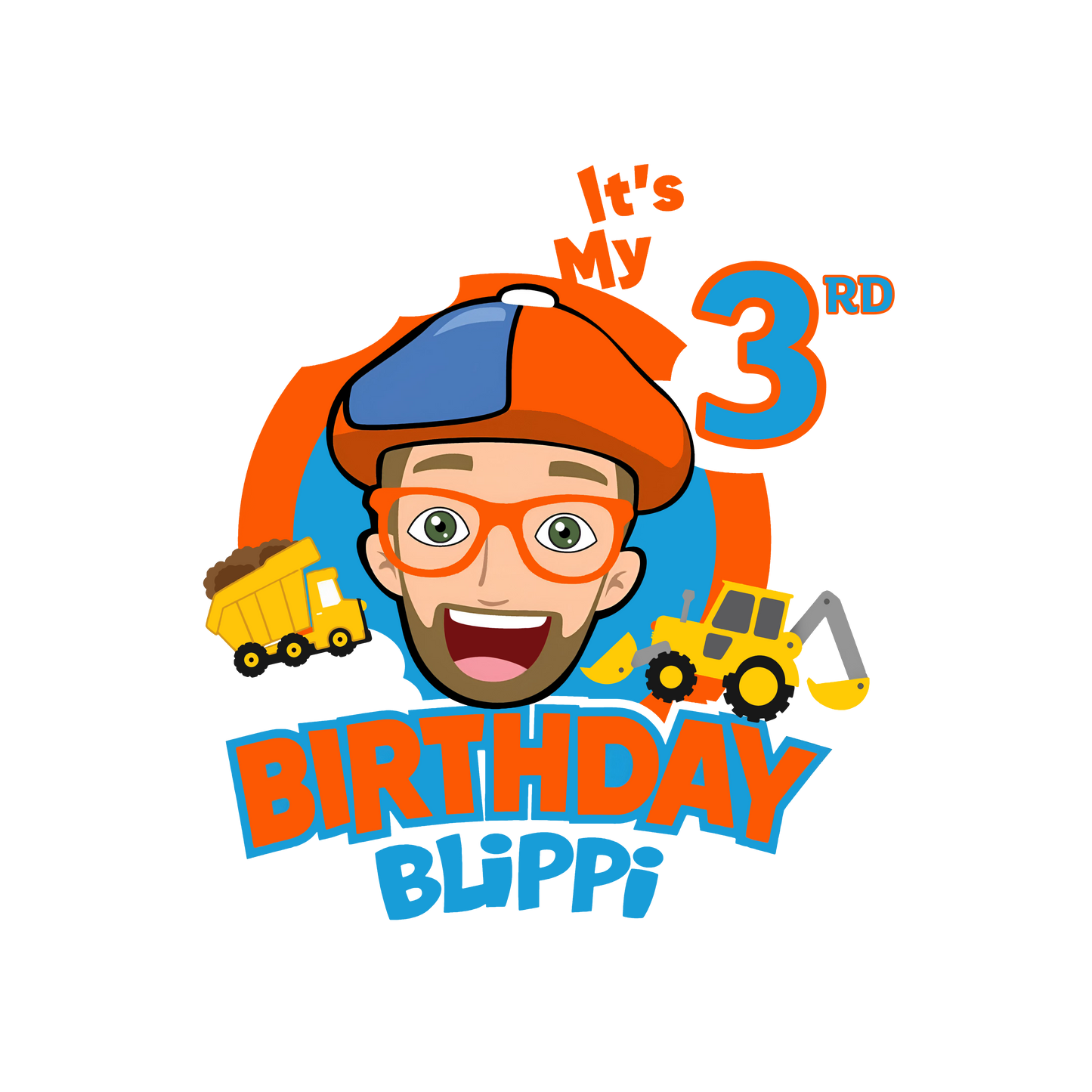 Blippi Toddler Birthday Personalized Age Graphic Tee Unisex Shirt