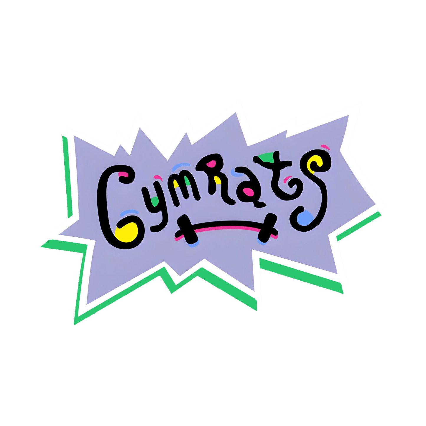 "GymRats" RugRats Parody Womens Racer Back Tank Top
