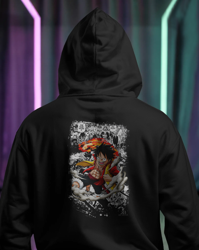 Luffy Manga Panels One Piece Graphic Hoodie Unisex