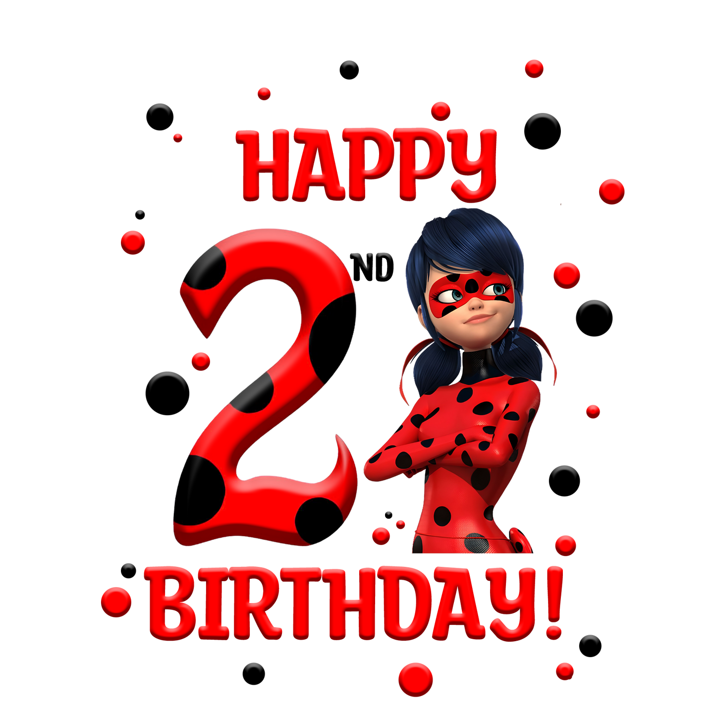 Miraculous Lady Bug Youth Custom Age Birthday Tee Unisex Shirt