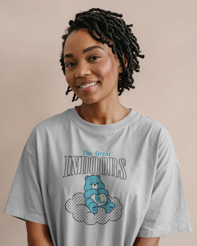 Bedtime Bear Care Bears "The Great Indoors" Graphic Tee Womens Shirt