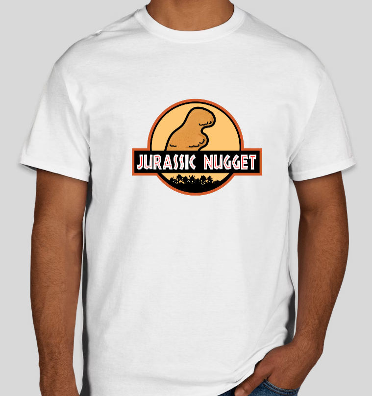 Jurassic Nugget Graphic Tee Unisex Jurassic Park Spoof