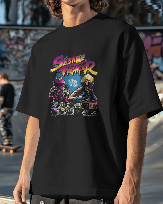 Sesame Fighter – Character Select Tee Unisex Graphic T Shirt