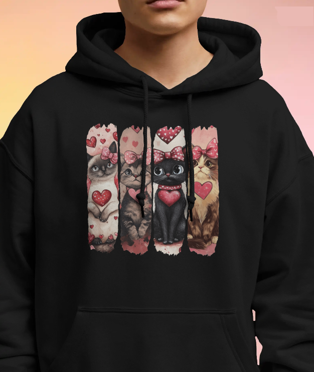 Cats Are Love Graphic Hoodie Womens Hoodie
