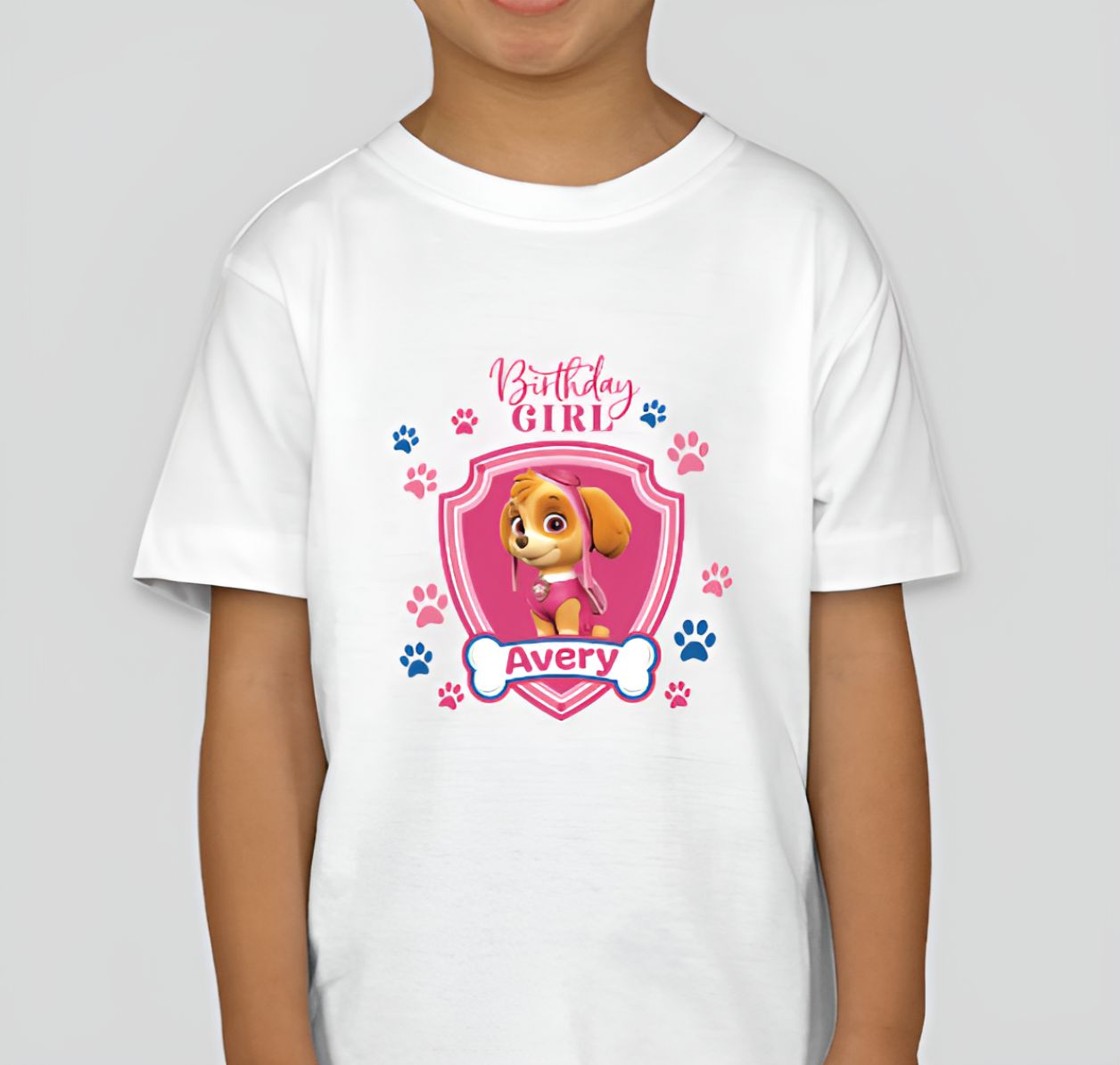 Paw Patrol Skye Toddler Personalized Name Birthday Girl Tee