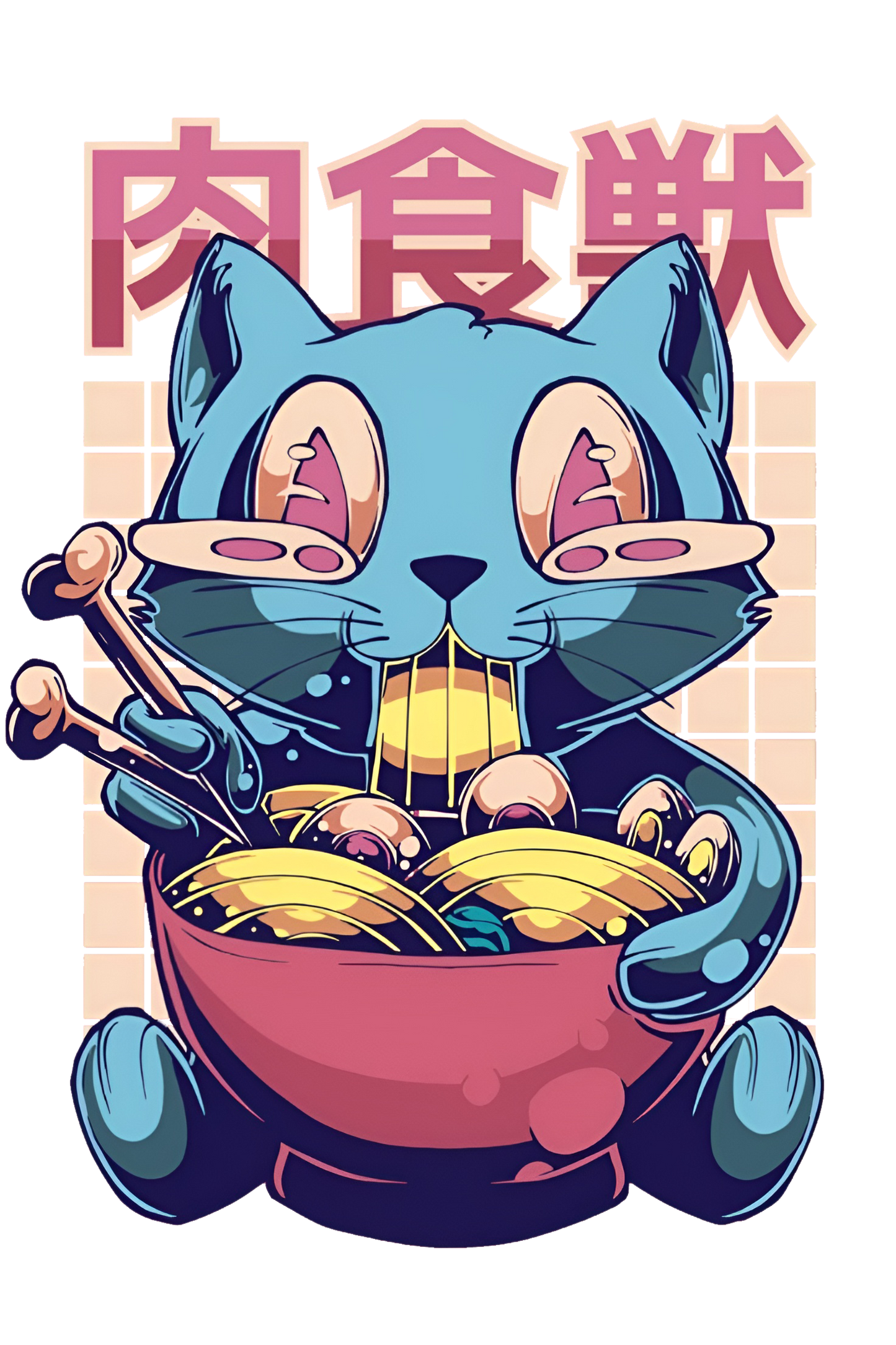 Ramen Cat Japanese Graphic Tee Short Sleeve Unisex