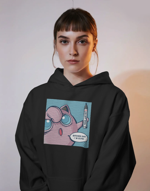Jiggly Puff The Marker Diva Pokemon Womens Hoodie