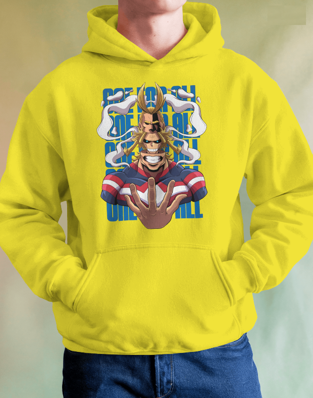 "One For All" My Hero Academia - All Might Graphic Hoodie Unisex