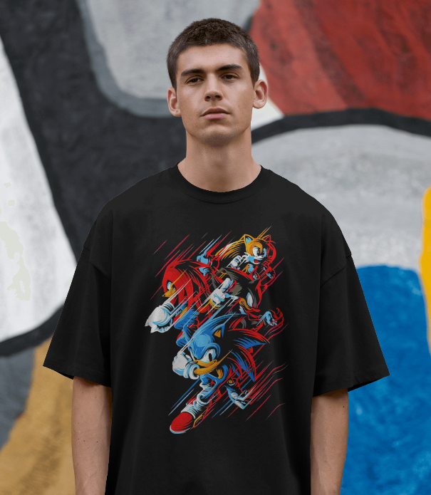 Sonic & Shadow Speed Graphic Tee Unisex Shirt