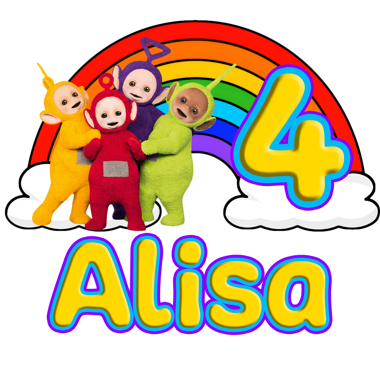 Telletubbies Toddler Personalized Name & Age Birthday Shirt