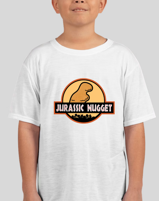 Jurassic Nugget Youth Graphic Tee Jurassic Park Spoof